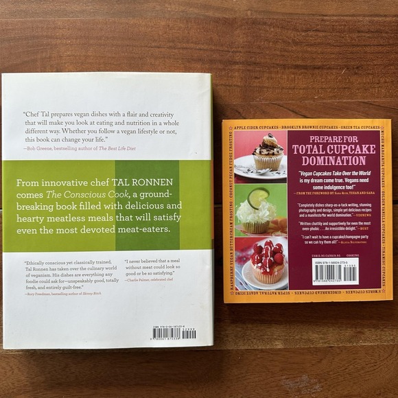 Vegan Cookbook Lot 2 Dairy Free Cupcakes + Conscious Cook Vegan Plant Based - Picture 2 of 7